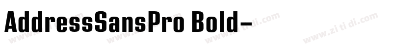 AddressSansPro Bold字体转换
